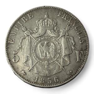 5 Francs Napoléon - Ecu - 1856 D - Lyon - Argent