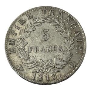 5 Francs Napoleon - Empire - 1813 Q - Perpignan - Argent