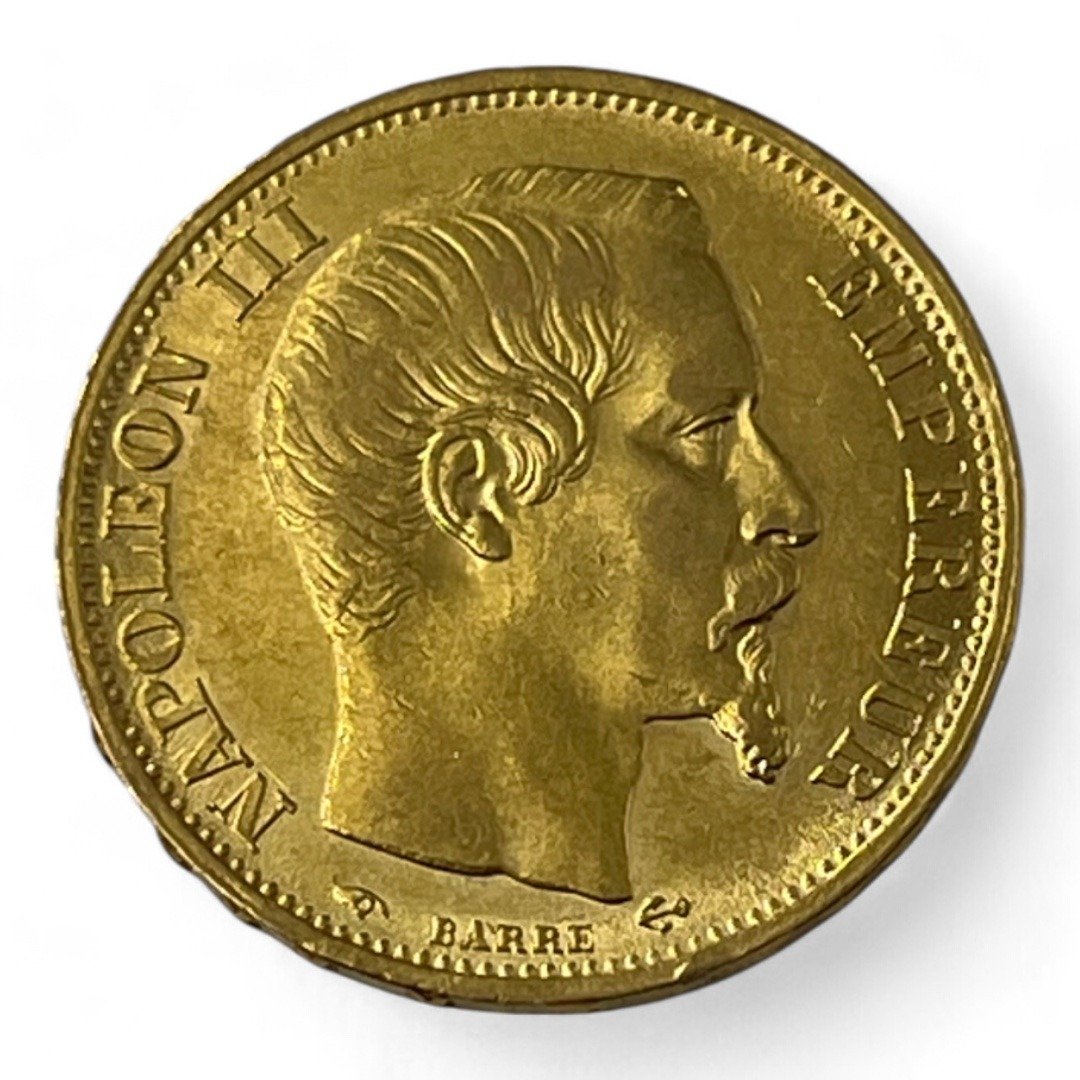20 Francs Napoléon - Tête nue - 1860 A - Paris - Or – Image 2