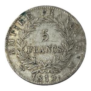 5 Francs Napoleon - Empire - 1813 W - Lille - Argent - côte - rare - consul - bonaparte - silver - empire - french coins - collection - numismatique - numismatic