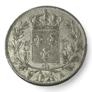 5 Francs Louis XVIII - 1821 A - Paris - Argent - qualité, splendid, superbe, splendide, FDC, MS, Louis, silver, french coins - numismatique - numismatic, royal, charles, silber