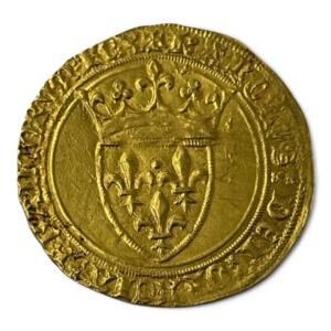 Ecu d'or à la couronne - Charles VI - premiere emission - 1385 - 3,97 grammes