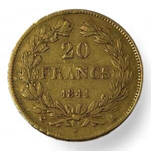 20 Francs Louis-Philippe 1er - Tête laurée - 1841 A - Paris - Or