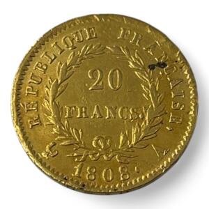 20 Francs Napoléon - Empire - 1808 A - Paris - Or