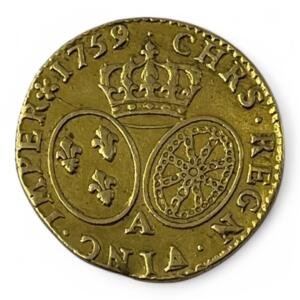 Louis d'Or - Louis XV - 1759 A - Or - 7.58g - (voir photo tranche)