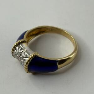 Bague - Or 18 Carats - Petits diamants - 4.64 Grammes - No Van Cleef